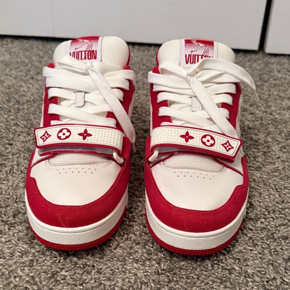 Louis Vuitton Men Sneakers in Red and White - Picture 1 of 10
